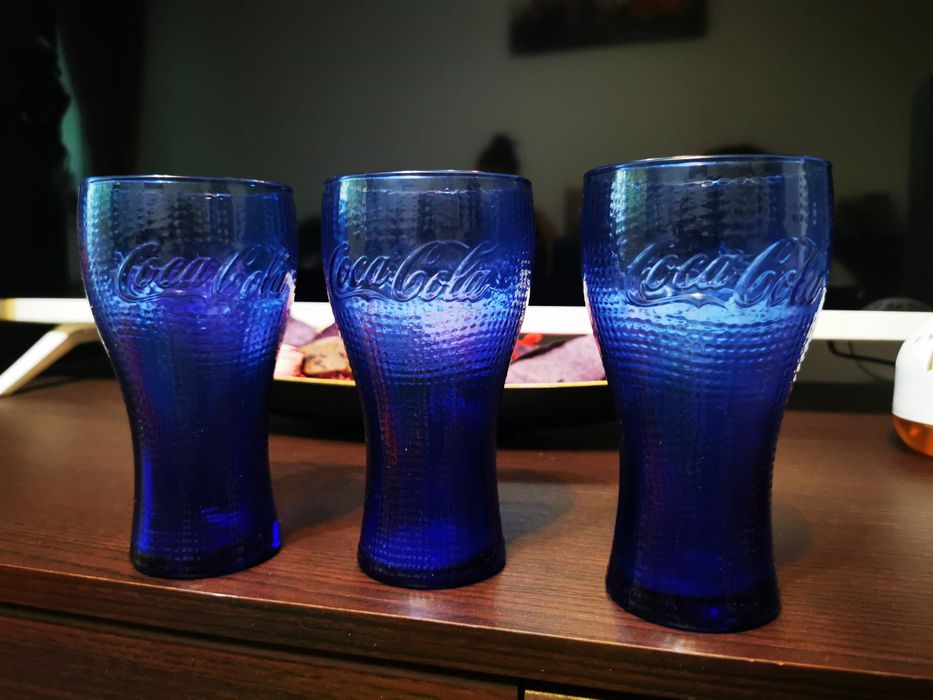 Pahare Coca Cola Gold retro