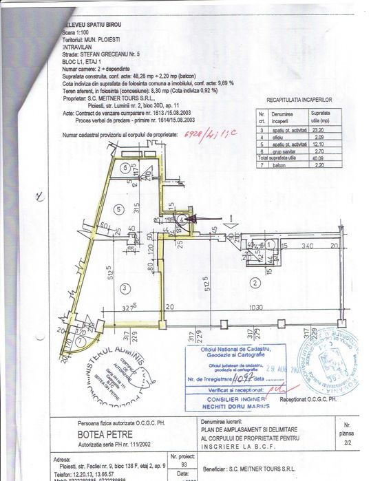 Spaiu birouri ULTRACENTRAL vedere stradala ,2 cam ,supraf vitrate