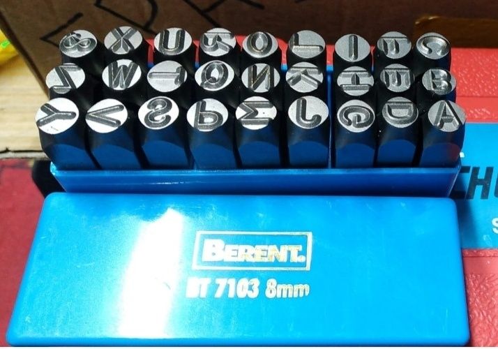 Клейма штампы буквы,цифры,латиница..