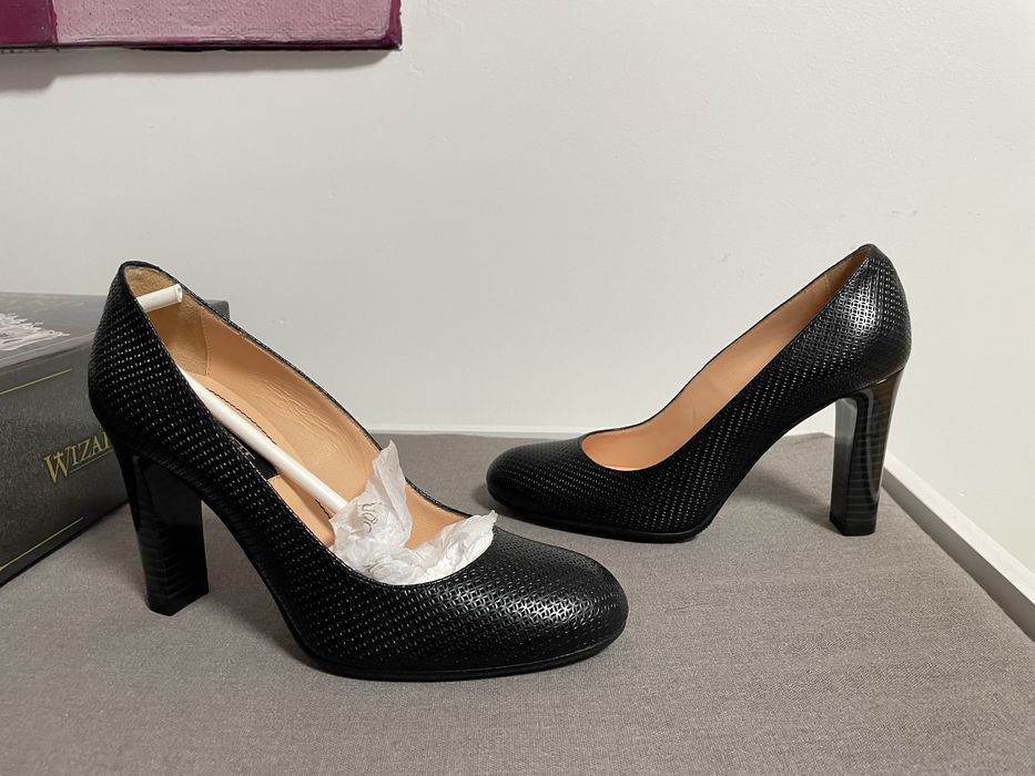 Pantofi office Musette, noi, piele neagra, mar. 37