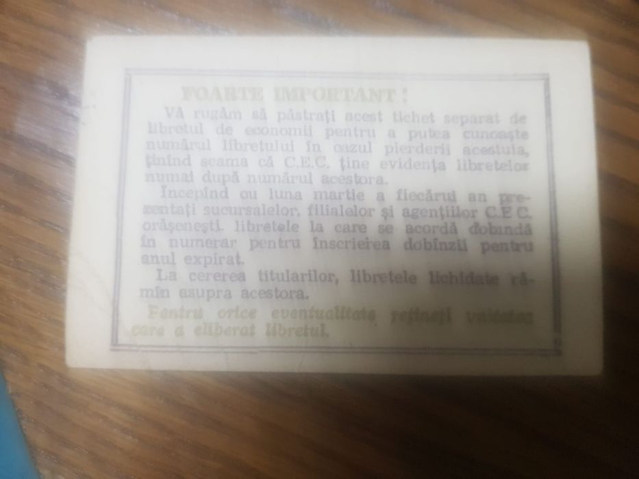 Vand Libret de economii