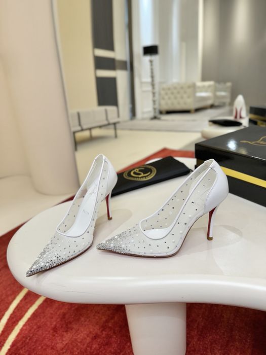 Pantofi Christian Louboutin Miss Z Degrastrass Perla 100 premium pe comanda