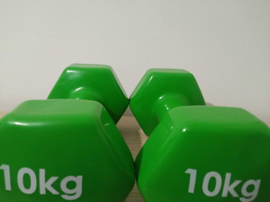 gantere greutati pereche 20kg kit hexagonale sport fitness muschi