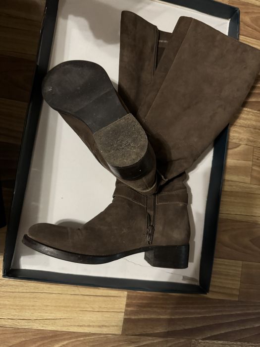 Сапоги демисезон, замшевые