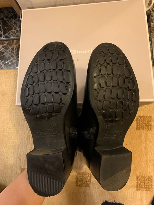 Ghete Tamaris Negre din piele naturală mărimea 37