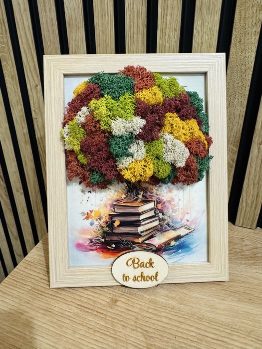 Tablou licheni decorativ pt inceput de scoala