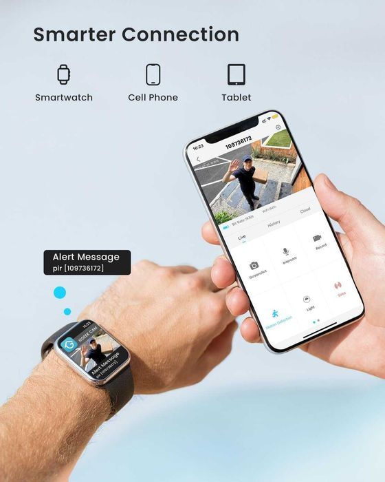ieGeek 2K 3MP WiFi охранителни камери с прожектор и сирена- 2 броя
