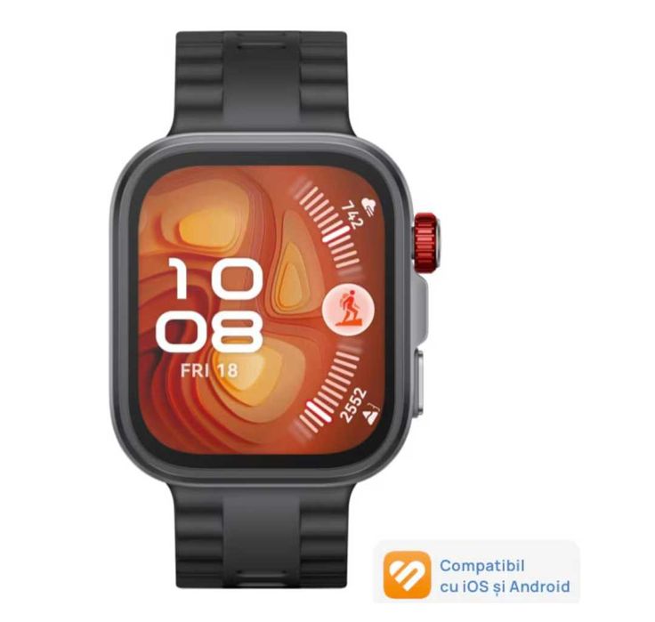 Smartwatch HUAWEI Watch Fit 4 Pro, Black Body with Black Fluoroelastomer Strap