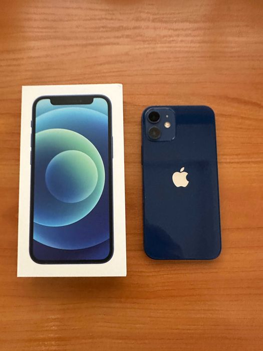 iphone 12 mini 64GB бял и син в перфектно състояние