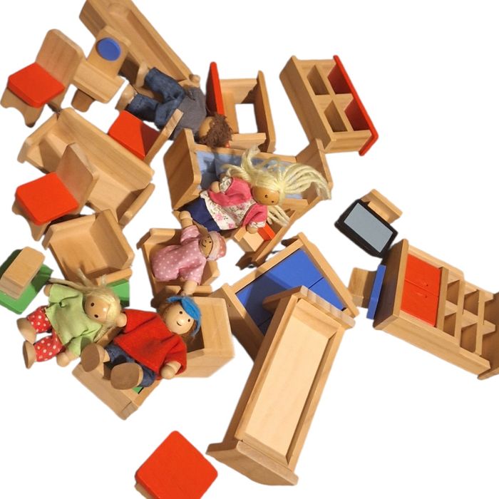 Casa cu accesorii copii din lemn