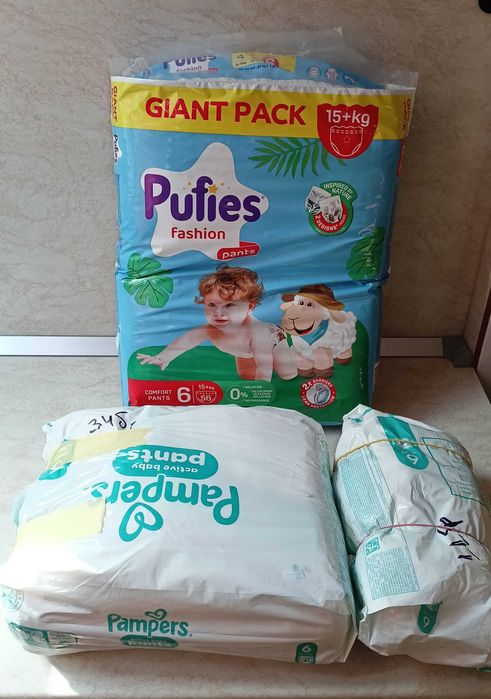101 броя Pampers pants 6 и Pufiеs pants 6