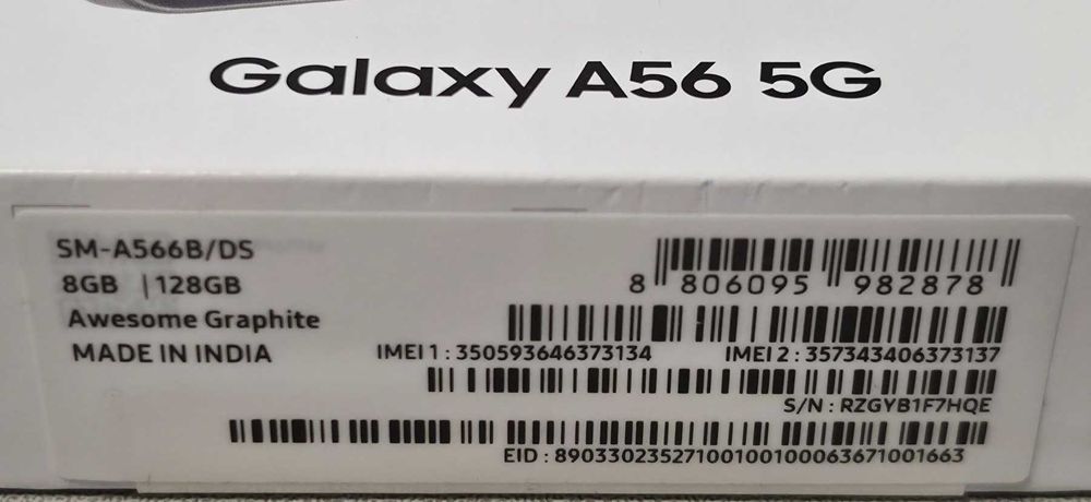 Samsung Galaxy A56 5G 128/8GB Нов не е на лизинг!!!