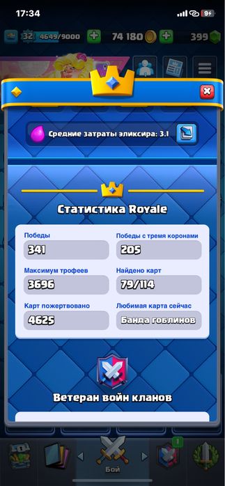 Продам Аккаунт клеш рояль