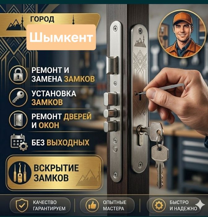 Есік ашу қызметі . Вскрытие замков без повреждений