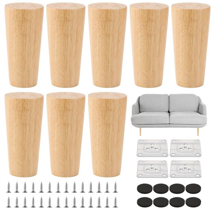 Set 8 picioare lemn 10cm