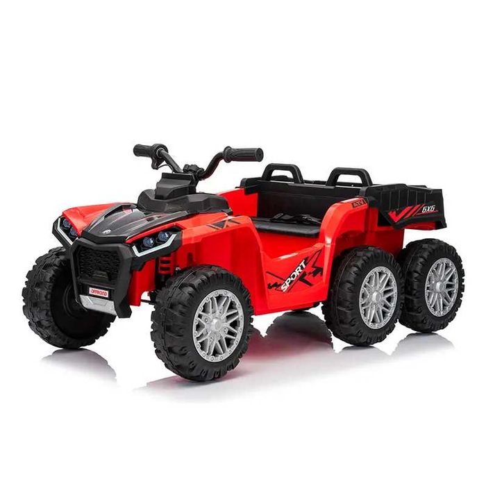 ATV electric cu bena, Kinderauto FarmQuad 6x6 12V 14AH #RED