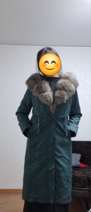 Зимняя парка с мехом песца