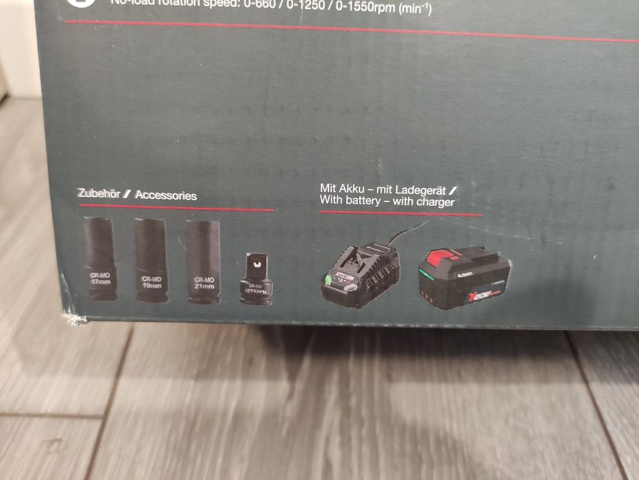 Pistol impact de roti Parkside Performance cu acumulator 20 V 4 ah