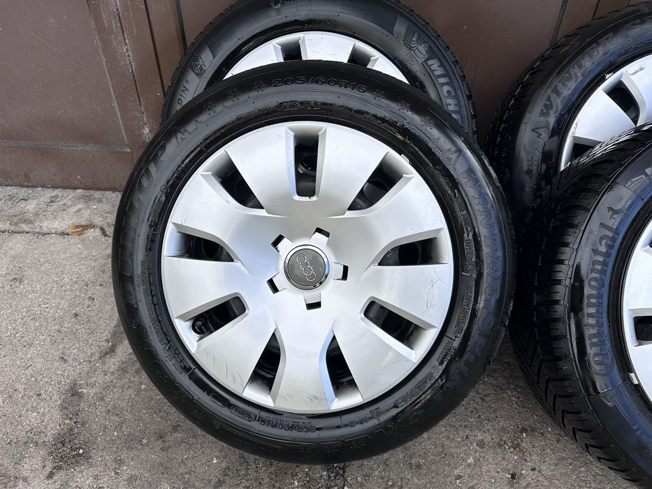 Jante Roti 5x112 205/60/R16 Anvelope iarna Audi Volkswagen VW Seat sko