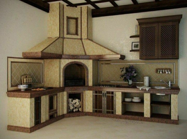 Barbekyu qozon o'choq yozgi oshxona kopmleksla quramza