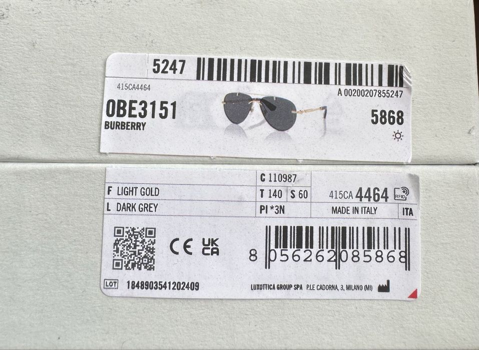 Очила BURBERRY 0BE3151 Unisex