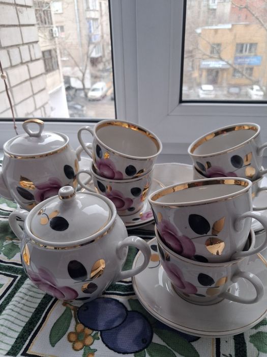 Чайный сервис, фарфоровый СССР
