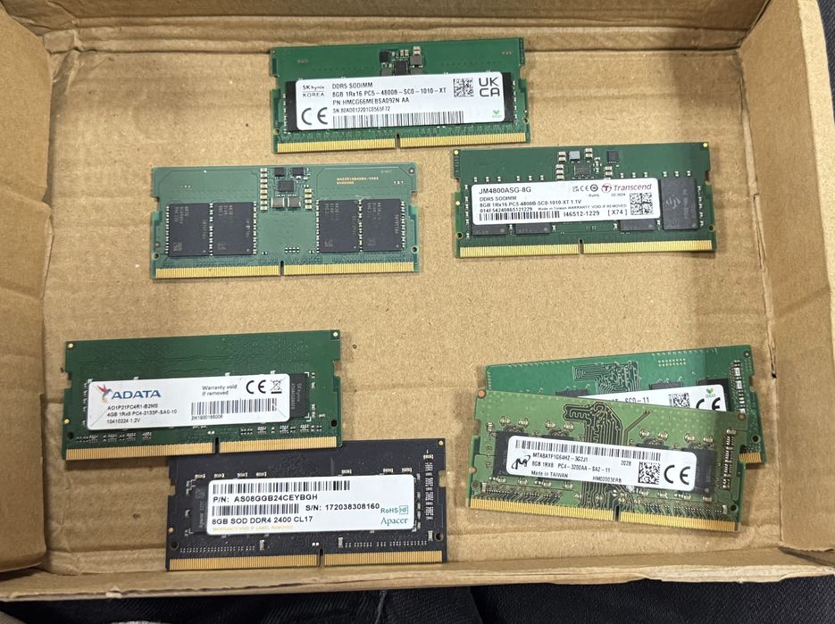 Новые и Б/У ОЗУ (читать описание)