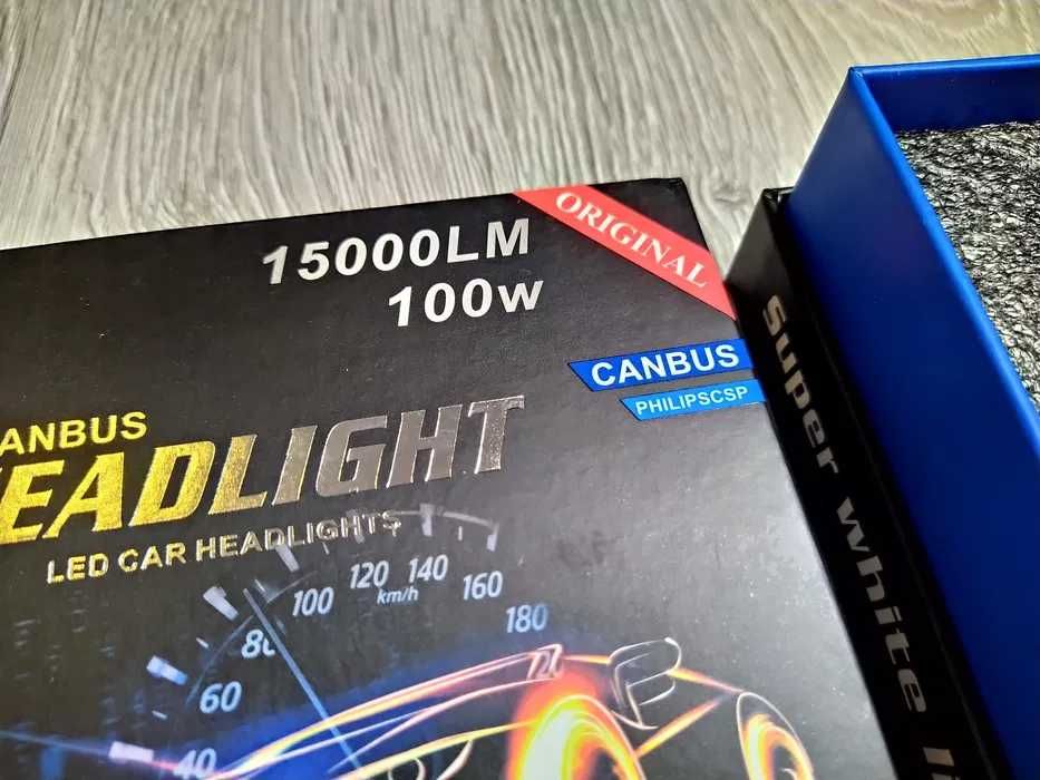 Set Becuri LED H11 Canbus 100W/15000LM 6000K-6500k /9-24V CSP