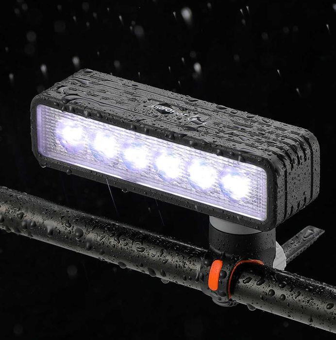 2 в 1 Предна LED светлина JOHORSE с вграден клаксон (500Lum / 120dB)