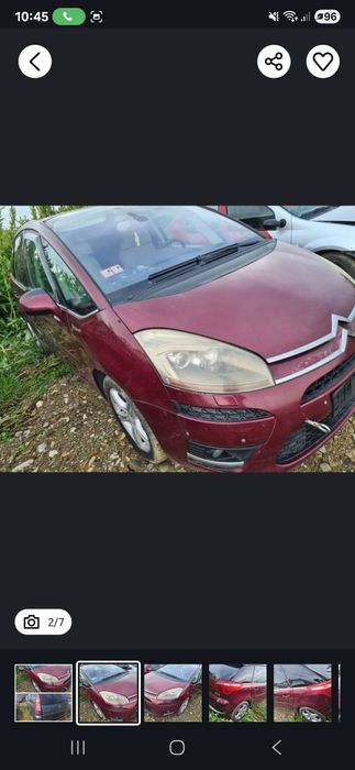 Capota Aripa stop far trager motor cutie grila  Citroen c4 piccaso