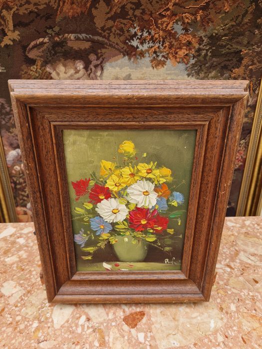 Натюрморт уникален авторски масло платно  рамка