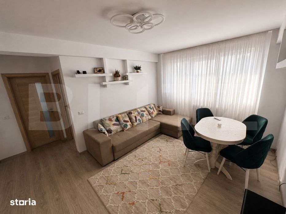 Apartament modern cu 2 camere, 51 mp, semidecomandat, zona Obcini
