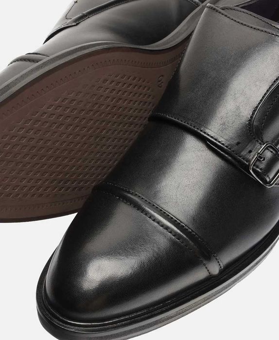 Елегантни мъжки кожени обувки Baldessarini тип Double monkstraps