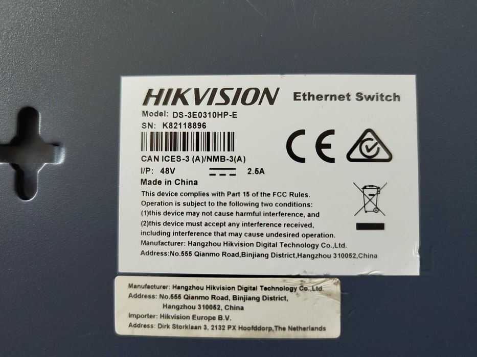 Hikvision PoE Switch DS-3E0310HP-E
