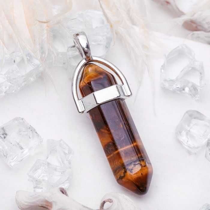 Парные личный кулон маятник с натуральным камнем.