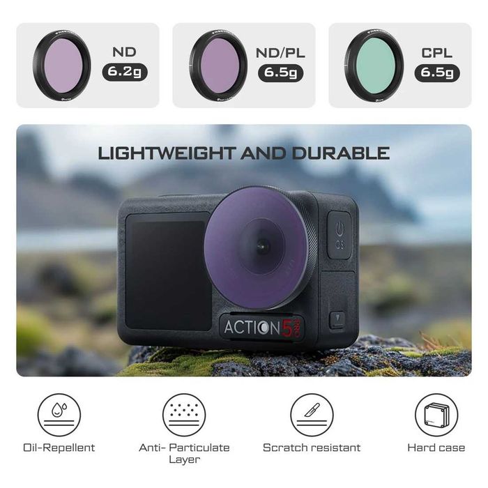 Freewell DJI Osmo Action 5 Pro Filters Mega Комплект 12 филтъра