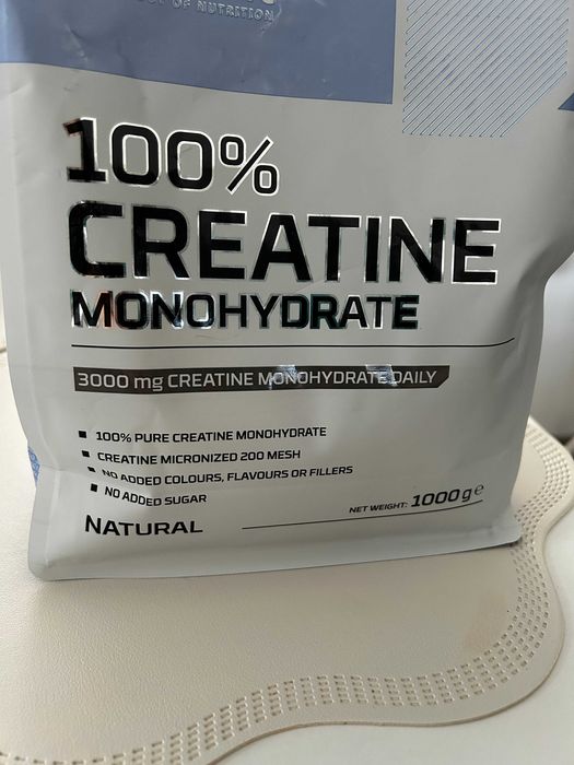 Creatina monohidrata OstroVit 1000g (fara aroma), 333 portii, sigilata