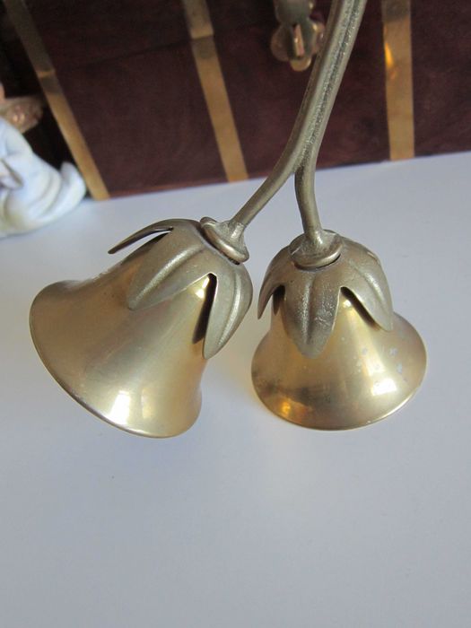 cadou unic Bell Clopotel Clopot bronz masiv handmade Franta 1960