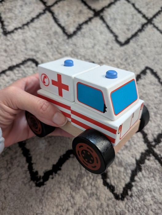 Set mașini lemn și pista