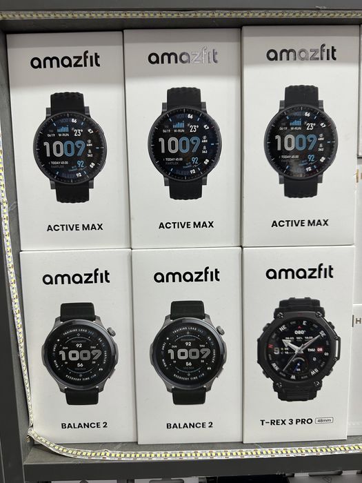 В наличии! Amazfit Active max /Balance 2/T-rex 3 pro