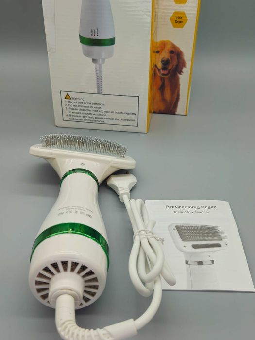 2в1 сешоар-четка за кучета/котки– сушене и разресване едновременно