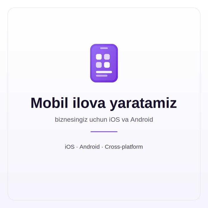Mobil ilova yaratamiz