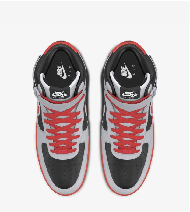 Nike air force 1 university red black and wolf grey noi marimi 39-42