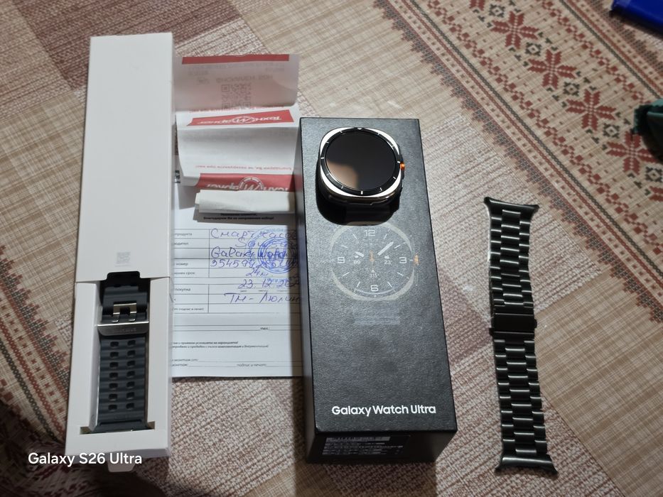 Samsung Galaxy Watch Ultra Titanium Silver! Гаранция! Като Нов!