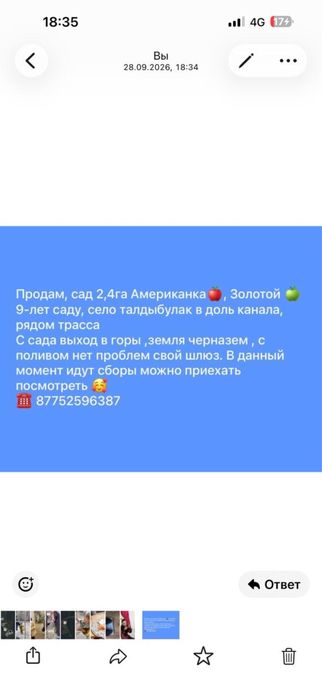 Продам сад село талдыбулак