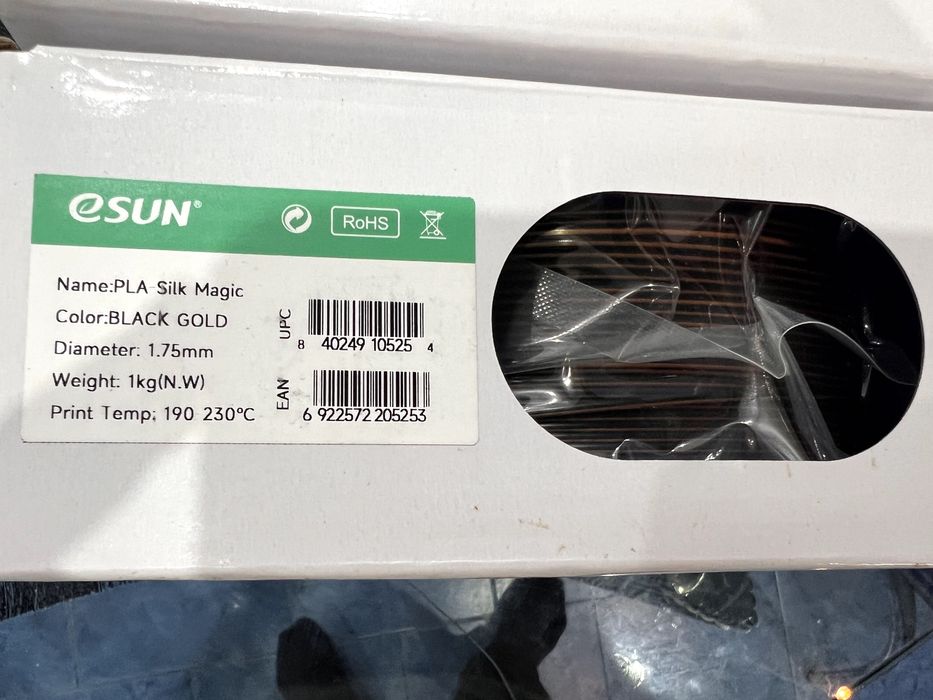 Filament Филамент ESUN PLA Silk (одна, двух, трех цветный, светящийся)