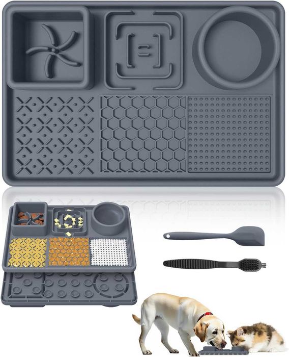 Heelay 3 в 1 Издигнати купи за кучета с бавно хранене + подложки