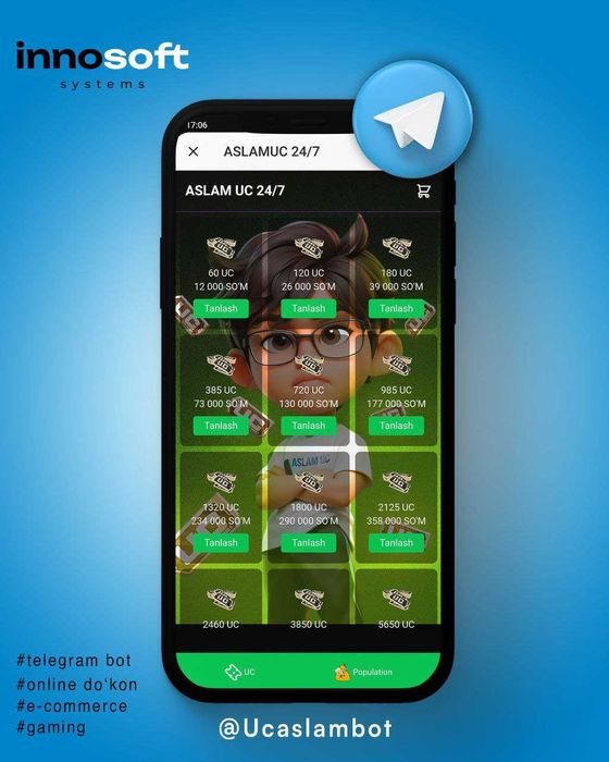 | Веб сайт | Телеграм бот | Web sayt |Мобильное приложение