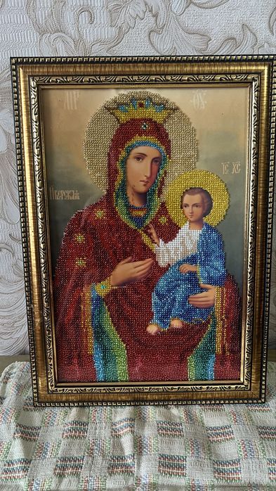 Иконы из бисера,ручная работа