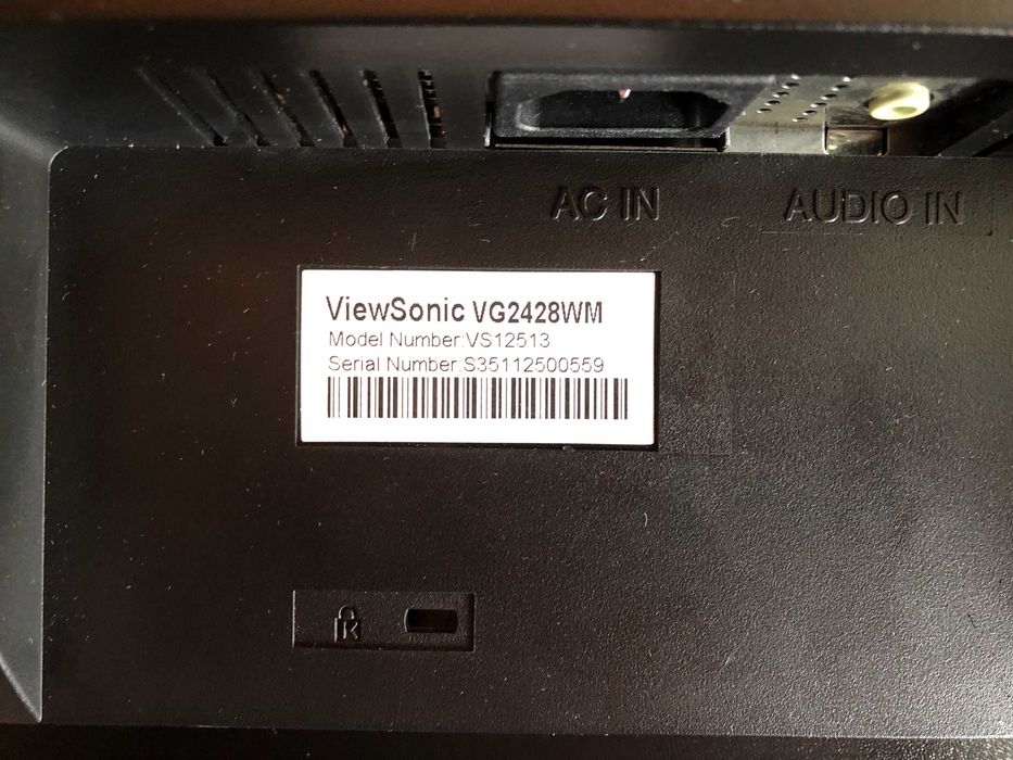 ViewSonic VG2428WM-LED 24" 1080p Ergonomic Monitor DVI, VGA,без стойка,за стена